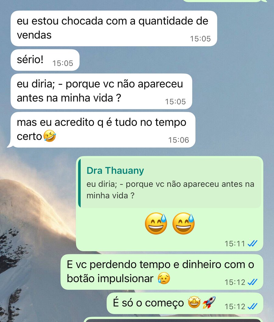 Cliente surpresa com a quantidade de vendas